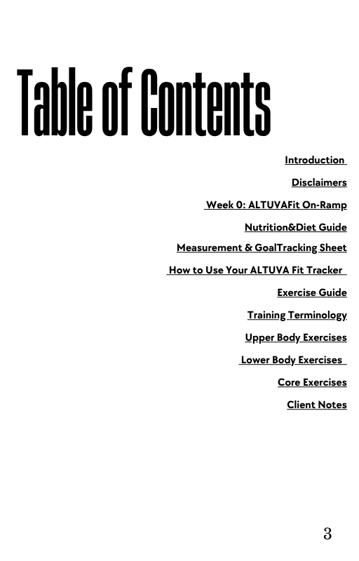 ALTUVA Fit — The Foundational Sprint (Digital Guide)